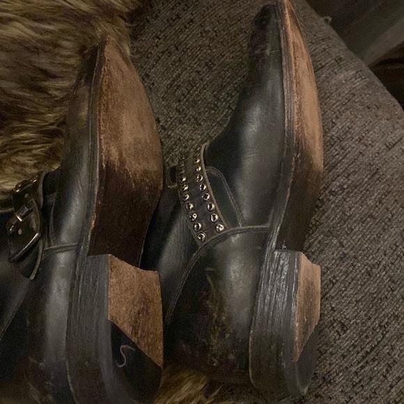 Frye Distressed Boots w/studs - Picture 4 of 7